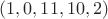 $$(1, 0, 11, 10, 2)$$