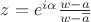 $z=e^{i\alpha}\frac{w-a}{w-\overline{a}}$