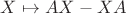 $X\mapsto AX-XA$