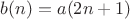 $b(n)=a(2n+1)$ $b(n)=a(2n+1)$