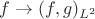 $f \to (f,g)_{L^2}$