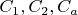 $C_1, C_2, C_a$
