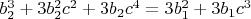 $b_2^3+3b_2^2c^2+3b_2c^4=3b_1^2+3b_1c^3$