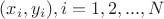 $(x_i,y_i), i=1,2,...,N$