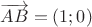 $\overrightarrow{AB}=(1;0)$