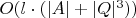 $O(l \cdot (|A| + |Q|^3))$