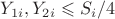 $Y_{1i}, Y_{2i} \leqslant S_i/4$