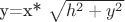 y=x* \sqrt{h^2+y^2}