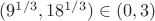 $(9^{1/3},18^{1/3})\in(0,3)$