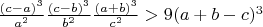 $ \frac{(c-a)^3}{a^2}\frac{(c-b)^3}{b^2}\frac{(a+b)^3}{c^2} > 9(a+b-c)^3 $