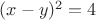 $(x-y)^2=4$