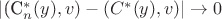 |(C_n^*(y), v) - (C^*(y), v)|\to 0