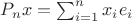 $P_nx=\sum_{i=1}^n x_ie_i$