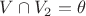$V \cap V_2 = \theta$