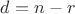 $d = n - r$