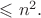 $\leqslant  n^2.$