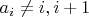 $a_i\neq i, i+1$