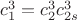 $c_1^3=c_2^3c_{2s}^3$