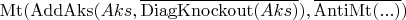 $\operatorname{Mt}(\operatorname{AddAks}(Aks, \overline{\operatorname{DiagKnockout}(Aks)}), \overline{\operatorname{AntiMt}(...)})$