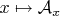 $x\mapsto \mathcal{A}_x$