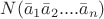 $N(\bar{a}_1\bar{a}_2....\bar{a}_n)$