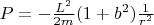 $P=-\frac{L^2}{2m}(1+b^2)\frac{1}{r^2}$