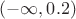 $(-\infty, 0.2)$