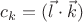 $c_k=(\vec l \cdot \vec k)$