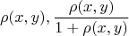 $$\rho(x,y), \frac {\rho(x,y)} {1+\rho(x,y)}$$