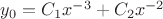 $y_0 =C_1 x^{-3}+C_2 x^{-2}$