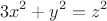 $$3x^2+y^2=z^2$$