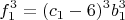 $$f_1^3=(c_1-6)^3b_1^3$$