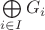 $\bigoplus\limits_{i\in I} G_i$