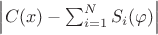 $\left | C(x)- \sum_{i=1}^{N}{S_i(\varphi)} \right |$ $\left | C(x)- \sum_{i=1}^{N}{S_i(\varphi)} \right |$