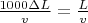 $\frac{1000\Delta L}{v} = \frac{L}{v}$
