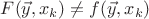 $F(\vec{y},x_k)\ne f(\vec{y},x_k)$