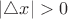 $|\triangle x|>0$