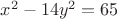 $x^2-14y^2=65$
