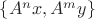 $\{A^n x,A^m y\}$