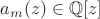 $a_m(z)\in\mathbb Q[z]$