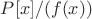 $P[x]/(f(x))$