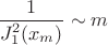 $\dfrac{1}{J^2_1(x_m)} \sim m$