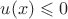 $u(x) \leqslant 0$