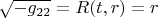 $\sqrt{-g_{22}}=R(t,r)=r$