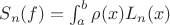 $S_n(f)= \int_a^b\rho(x)L_n(x)$