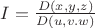 $I=\frac{D(x,y,z)}{D(u,v.w)}$
