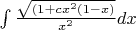 \int \frac {\sqrt{(1+cx^2(1-x)}} {x^2} dx