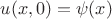 $u(x,0)=\psi(x)$