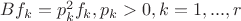 $Bf_k=p_k^2f_k, p_k>0, k=1,...,r$
