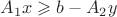 $A_{1}x \geqslant b - A_{2}y$